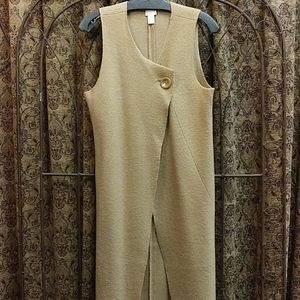 Chico's Tan Long Wool Vest Size Small